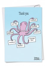 Octopus Thank You Card