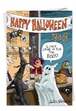 In Bar For Boos Halloween Card
