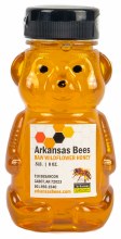 Arkansas Bees Raw Honey Bear 8oz