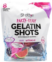 Shottys Gelatin Shots Combo Pack Grape and Watermelon 8pk 50ml