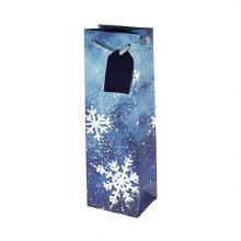 Brushed Snowflake Wine Bag