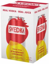 Svedka Strawberry Lemonade Vodka Soda 4pk 12oz Can