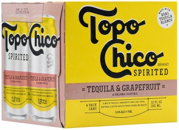 Topo Chico Spirited Tequila & Grapefruit 4pk 12oz Can