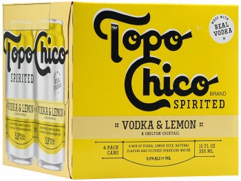 Topo Chico Spirited Vodka & Lemon 4pk 12oz Can