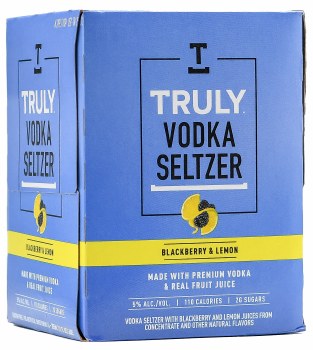 Truly Blackberry Lemon Vodka Seltzer 4pk 12oz Can