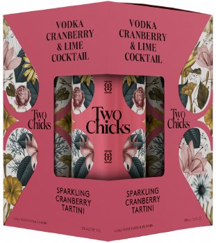 Two Chicks Sparkling Cranberry Tartini 4pk 355ml Can