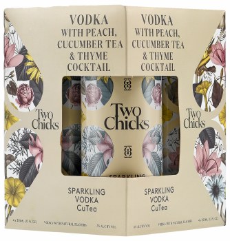 Two Chicks Sparkling Vodka Cutea 4pk 12oz Can