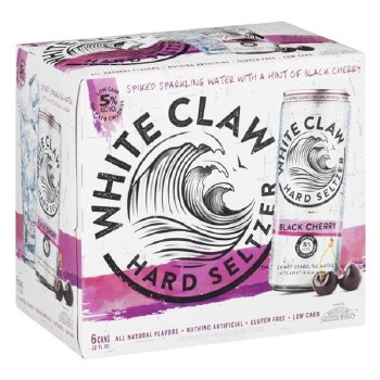 White Claw Black Cherry Hard Seltzer 6pk 12oz Can