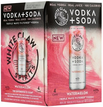 White Claw Vodka Soda Watermelon 4pk 12oz Can