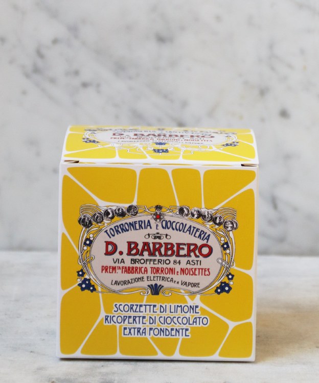 Barbero Chocolate Covered Candied Lemon Peel, 150g