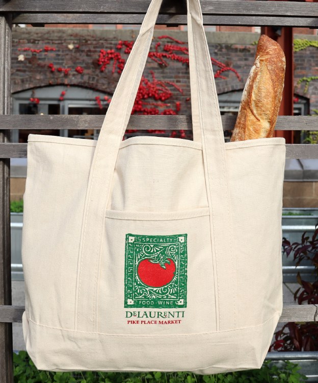 DeLaurenti Original Logo Canvas Tote Bag