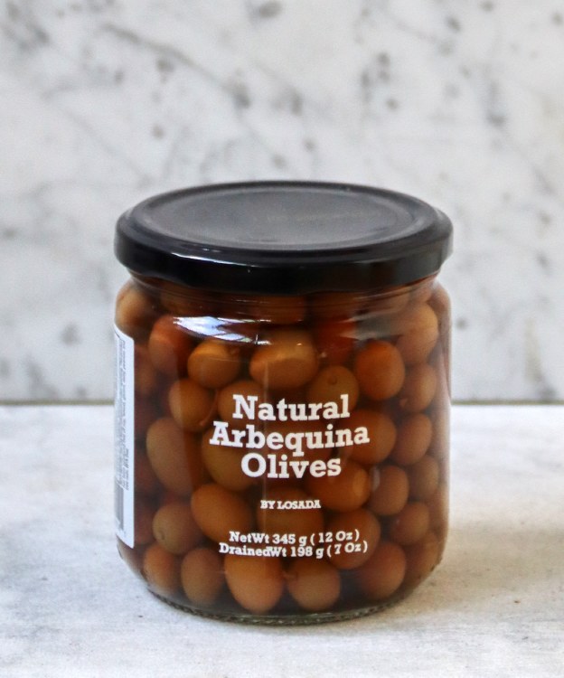 Dequemana Arbequina Olives, 12oz