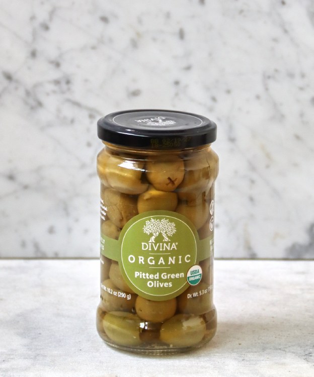 Divina Organic Pitted Green Olives, 6oz