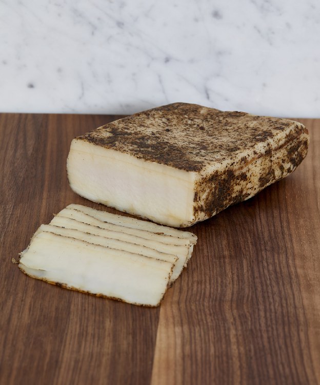 Lardo Iberico, Sliced