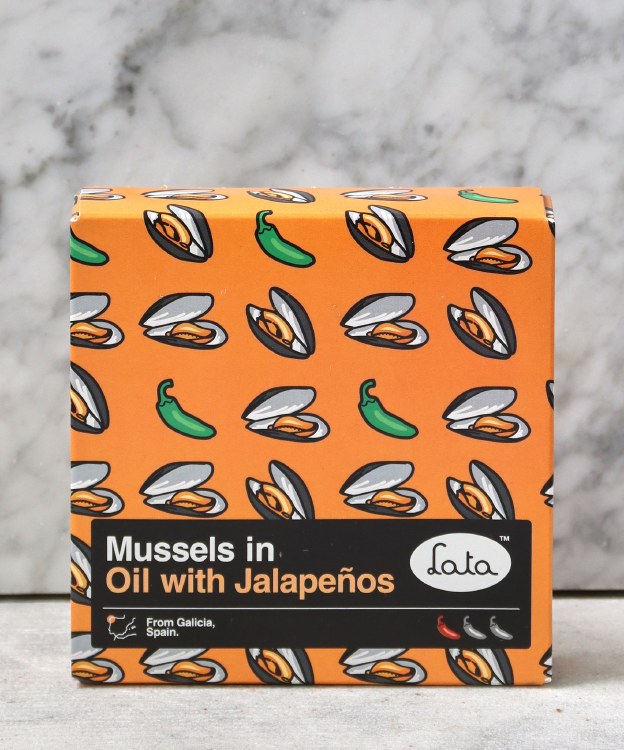 Lata Mussels in Oil with Jalapenos, 110g