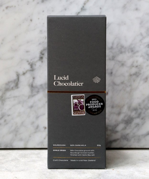 Lucid Chocolate Sourdough 52% Dark Milk, 50g