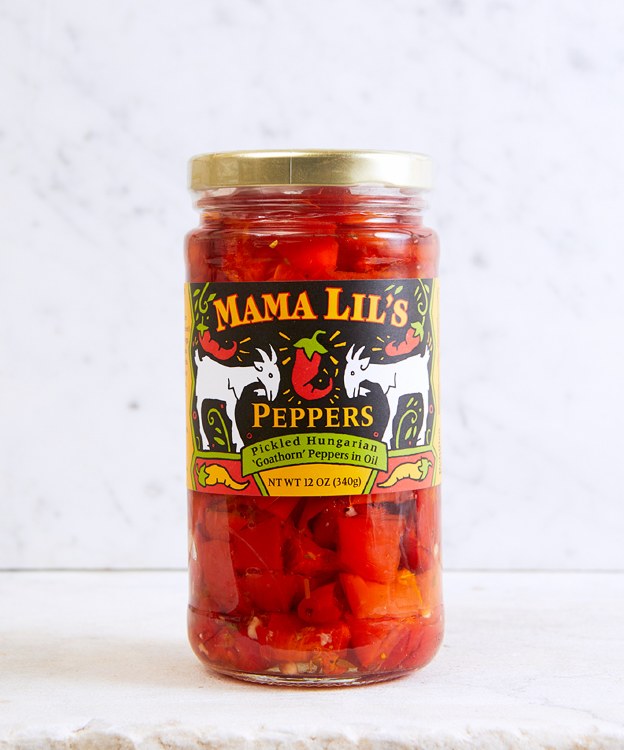 Mama Lil's Mildly Spicy Peppers in Oil, 12oz