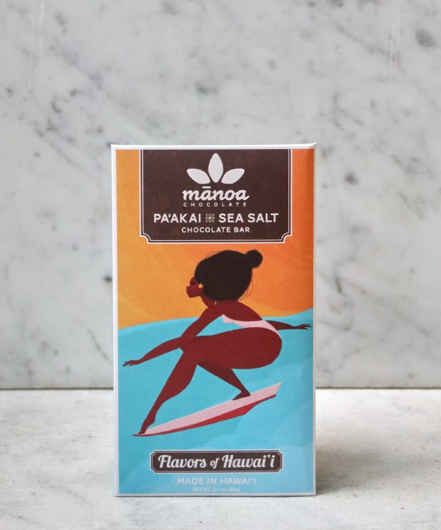 Manoa Pa'akai Sea Salt Dark Chocolate 72% Cacao, 60g