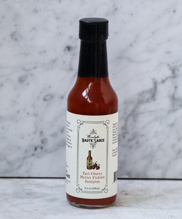 Marshall's Tart Cherry Malort Pickled Scorpion Sauce, 5oz