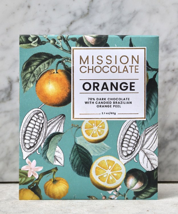 Mission 70% Bar with Candied Orange Peel, 60g
