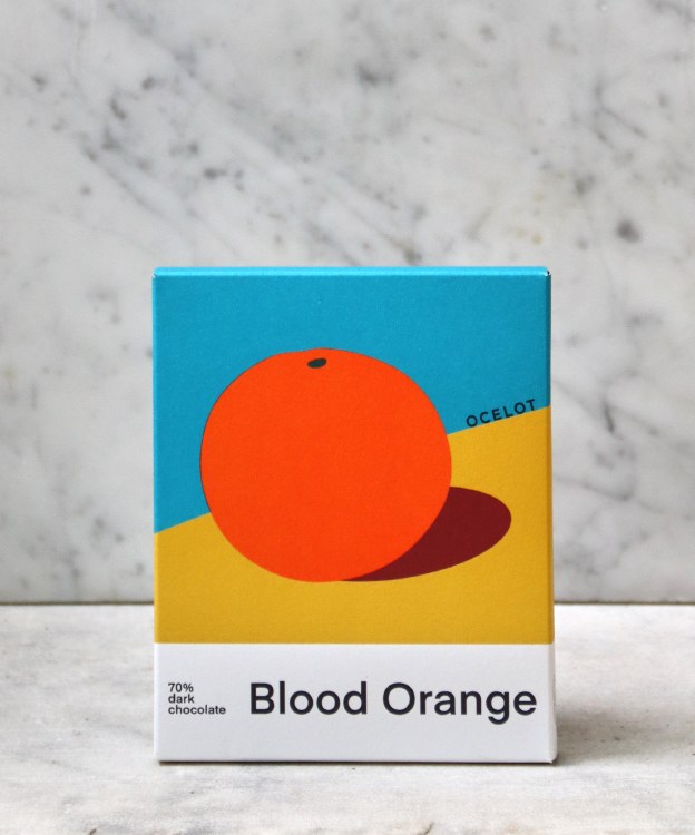 Ocelot Blood Orange 70% Dark Chocolate Bar, 100g