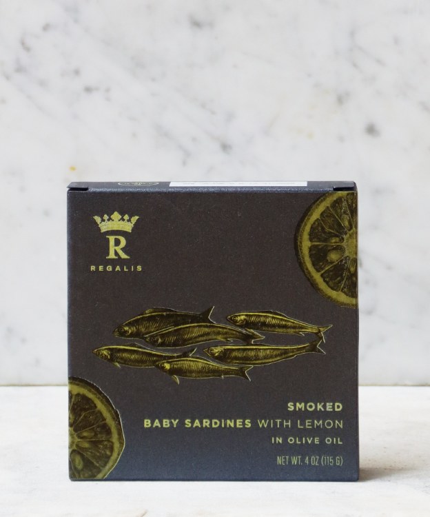 Regalis Smoked Sardines in Olive Oil with Lemon, 120g