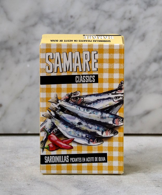 Samare Small Spiced Sardines in Olive Oil, 110g
