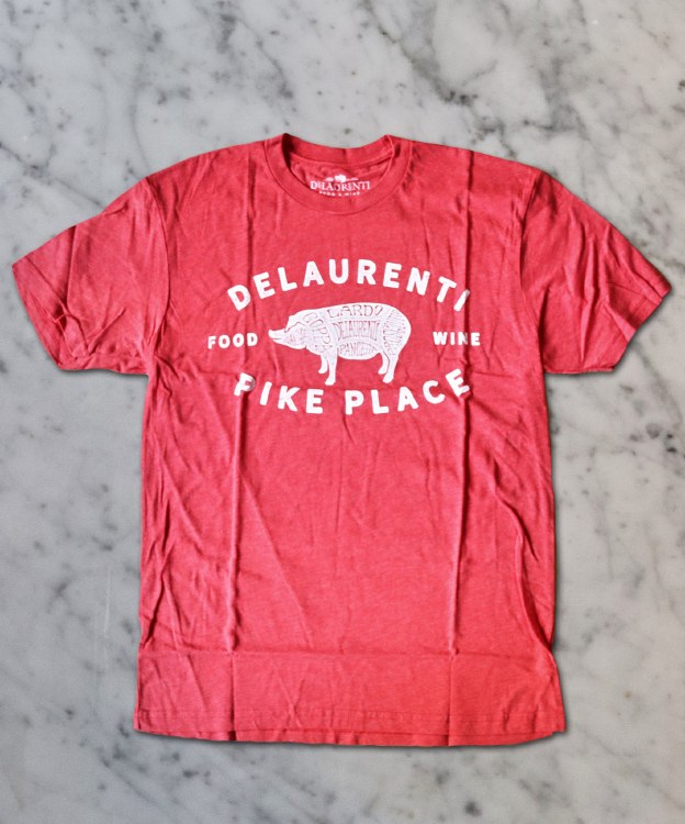 DeLaurenti Classic Pig T-Shirt - Red/White