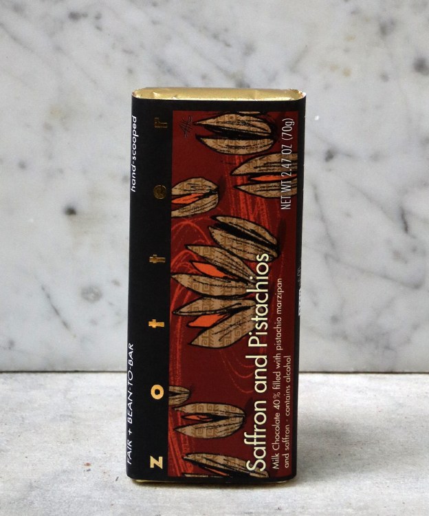 Zotter Saffron and Pistachios Bar, 70g