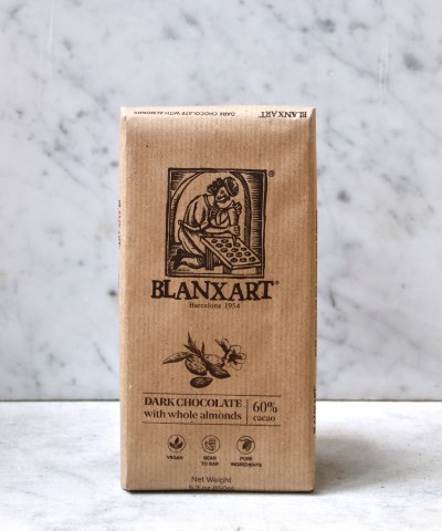 Blanxart 60% Dark Chocolate w/Almonds, 200g