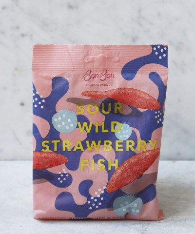 BonBon Sour Wild Strawberry Swedish Fish, 4oz