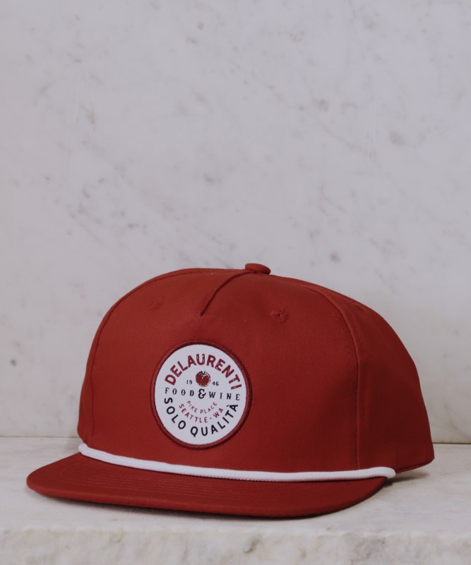 DeLaurenti Classic Golf Hat Red