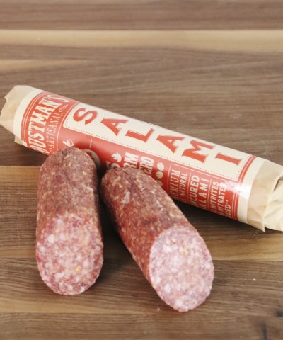 Foustman Pork Habanero 5-Alarm Salami, 8oz Foustman Pork Habanero 5-Alarm Salami, 8oz