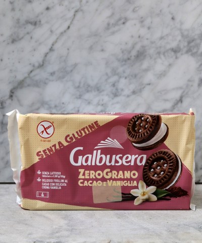 Galbusera Gluten Free Cocoa Cookies with Vanilla Cream Filling, 160g