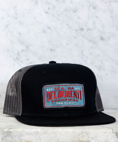 DeLaurenti Trucker Hat Black/Gray