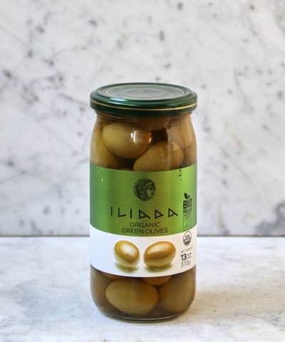 Iliada Organic Jumbo Green Olives, 370g