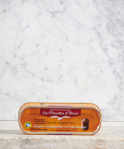 Les Mouettes d'Arvor Mackerel Fillets in Mustard Sauce, 169g