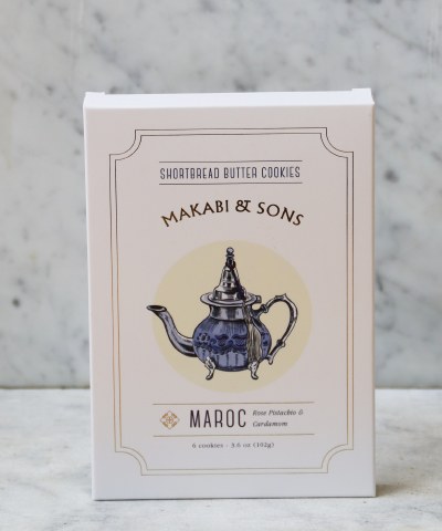 Makabi & Sons Rose Pistachio & Cardamom Shortbread, 3.6oz