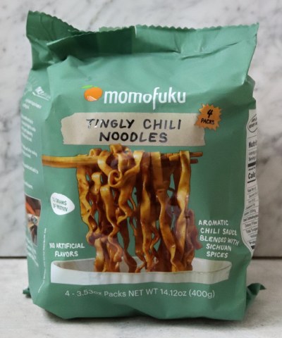 Momofuku Tingly Chili Noodles, 4 packs