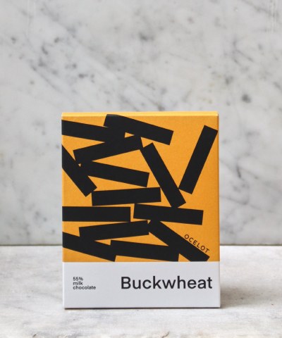Ocelot Buckwheat 55% Milk Chocolate Bar, 100g