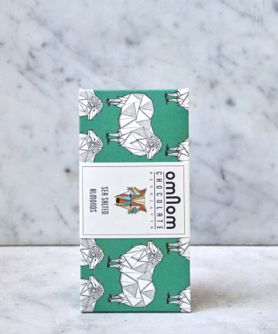 Omnom Sea Salted Almond Milk Chocolate 45% Bar, 60g