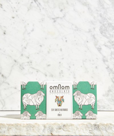 Omnom Sea Salted Almond Milk Chocolate Bar, 60g