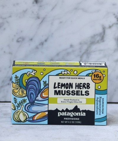 Patagonia Lemon Herb Mussels in Olive Oil & Broth, 120g