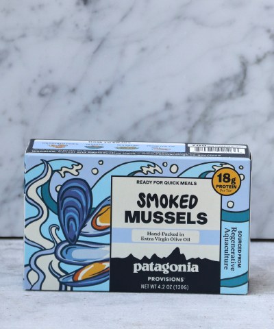 Patagonia Smoked Mussels in Olive Oil & Broth, 120g