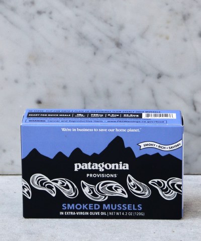 Patagonia Smoked Mussels in Olive Oil & Broth, 120g