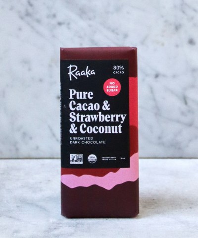 Raaka Strawberry Coconut 80% Bar, 1.8oz