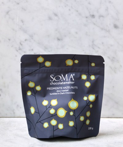 SOMA Piedmonte Hazelnuts tumbled in dark milk chocolate, 100g