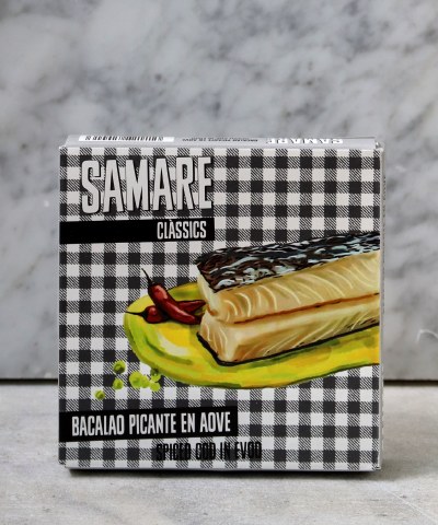 Samare Spiced Cod in Extra Virgin Olive Oil, 110g
