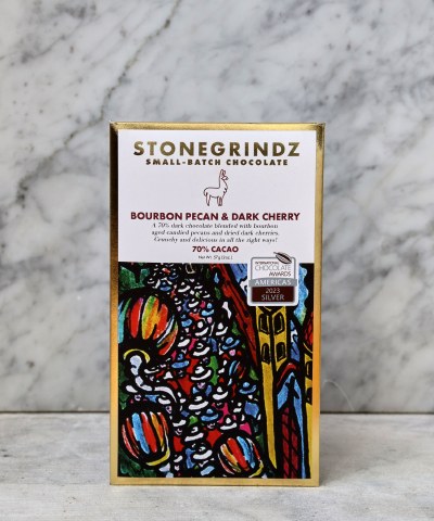 Stonegrindz Bourbon Pecan & Dark Cherry 70%, 57g