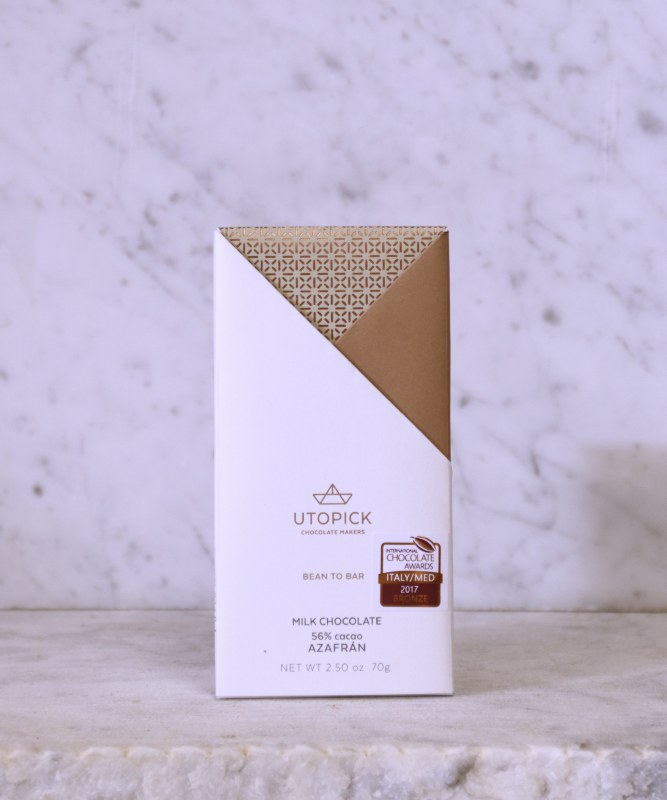 Utopick Saffron Milk Chocolate 56%, 70g Utopick Saffron Milk Chocolate 56%, 70g